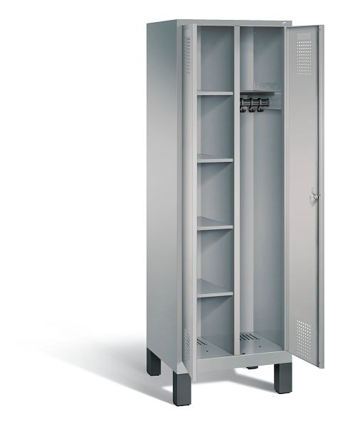 C+P reinigingsmiddelenkast Evolo, H1850xB610xD500mm, kleur: wit aluminium, 48060-20 S10115