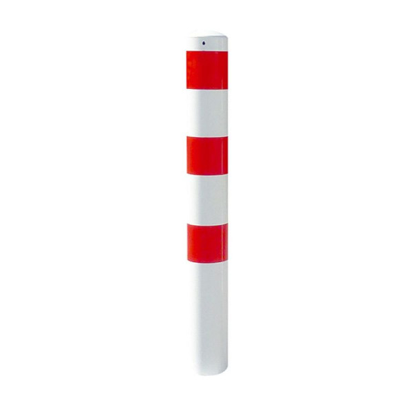 Stein HGS HGS stalen buispaal/rambeschermpaal -Bollard-, 1500 mm/zonder sluiting, geel gecoat met 3 zwarte strepen, 1 oog, 36703b-g-101