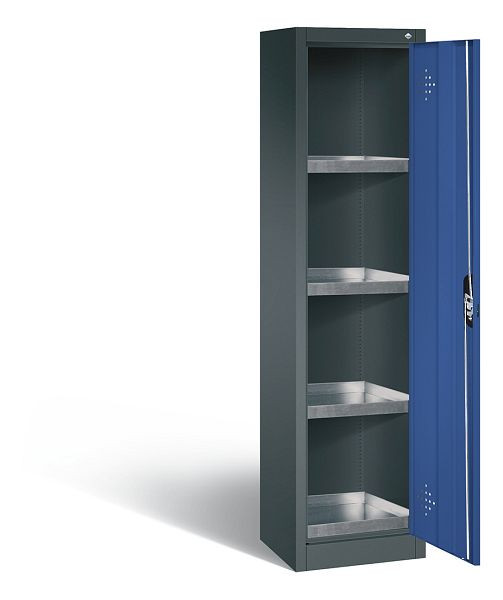 C+P klimaatkast Acurado, H1950xB502xD500mm, kleur: antracietgrijs / gentiaanblauw, verzonken handgreep, 8901-315 S10169