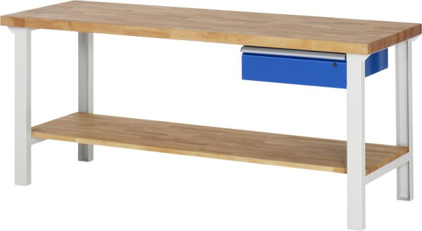 RAU werkbank serie 7000 - modulair ontwerp, 1 onderlade, 2000x840x700 mm, 03-7001A7-207B4S.11