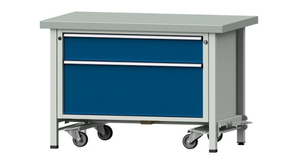 ANKE werkbanken Kast werkbank, model 15 VX, 1270 x 800 x 850 mm, RAL 7035/5010, ZBP 50 mm, 340.075