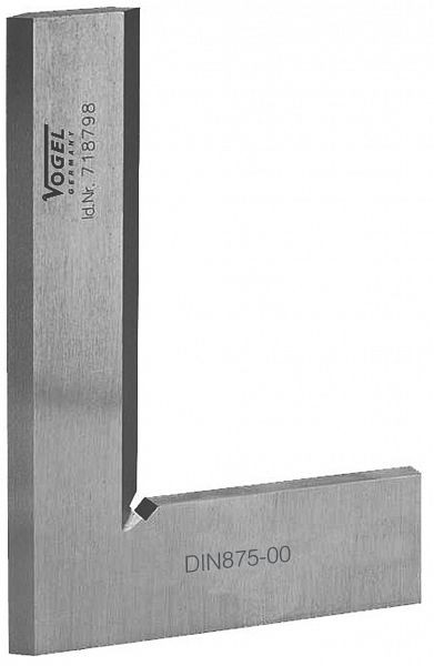 Vogel Germany haarvierkant DIN 875, GG 00, normaal staal, 100 x 70 mm, plat, 310213