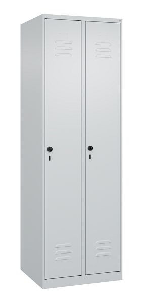 C+P luierkluis Classic PLUS, 2 vakken, 1850x600x500mm, 7035/7035, veiligheidsdraaigrendel, 080000-20 S10000