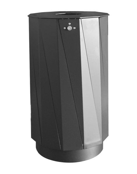 Renner staande afvalcontainer ca. 60 L met stevige deksel, thermisch verzinkt en gepoedercoat, mosgroen, 7007-00PB 6005