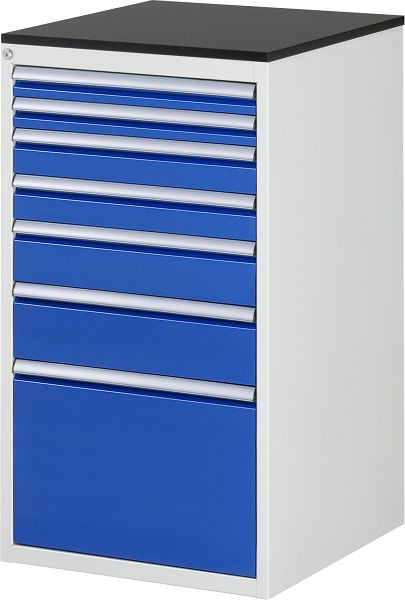 RAU ladekast serie 7000, B580xD650xH1030mm, laden: 2xH60, 2xH90, H120, H150, H360mm, werkblad melaminehars gecoat, 03-L7.9A-M.11
