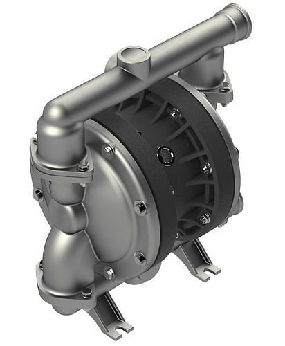 DENIOS perslucht dubbelmembraanpomp, ATEX, 1'', gemaakt van roestvrij staal / EPDM-PP / PTFE, 287-119