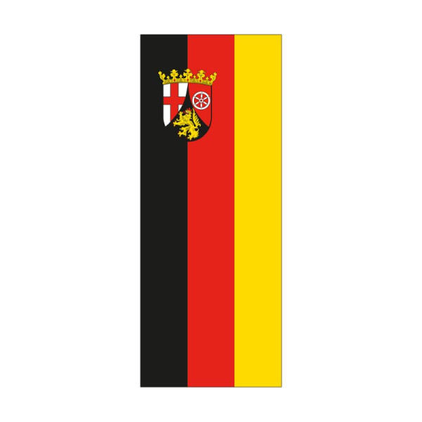 Stein HGS HGS deelstaatvlag Rijnland-Palts, 400 x 150 cm (staand formaat), met karabijnhaak, FlagTop 110 g/m², voor vlaggenmasten vanaf 8 m, met ajoursteek voor Ø 4 cm giek, 26504