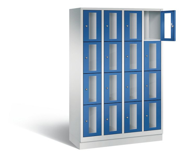 C+P lockerkast Classic, H1800xB1190xD500mm, kleur: lichtgrijs / gentiaanblauw, 8020A404 S10002