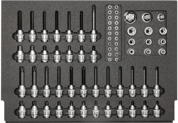 SW-Stahl werkplaatswagen assortiment, schroevendraaierbits 1/4" en 1/2", 72-delig, Z3000-17