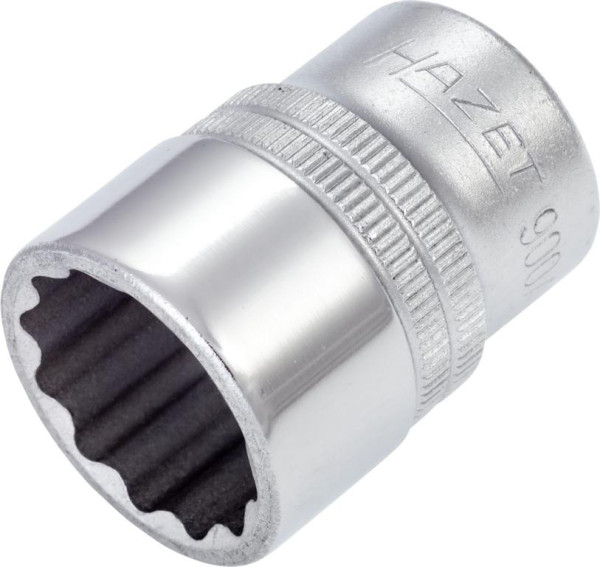 Hazet-dop, bi-hex, hol vierkant 12,5 mm (1/2"), buiten dubbel-hex tractieprofiel, 13/16", 900AZ-13/16