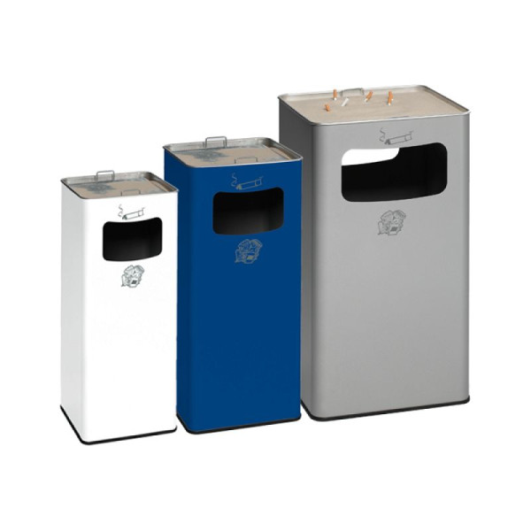 Stein HGS HGS combi-asbak -Cubo Pilar-, 31,7 liter/665x260x260mm/gentiaanblauw, 1 insteekopening, 16379
