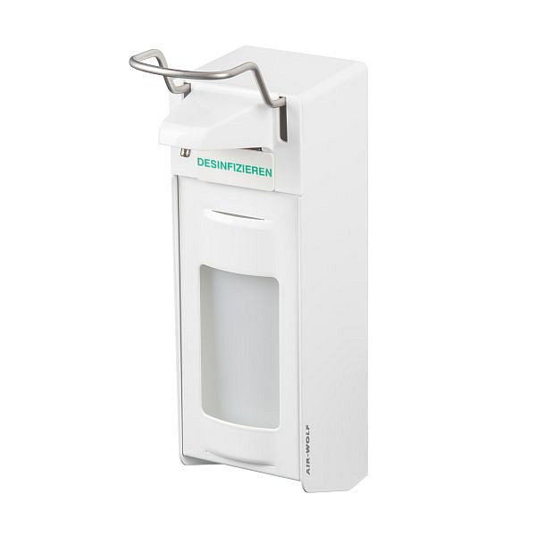 Air Wolf desinfectiemiddel- en zeepdispenser, Omicron II-serie, H x B x D: 330 x 95 x 168 mm, wit aluminium, WH kunststof, 35-453