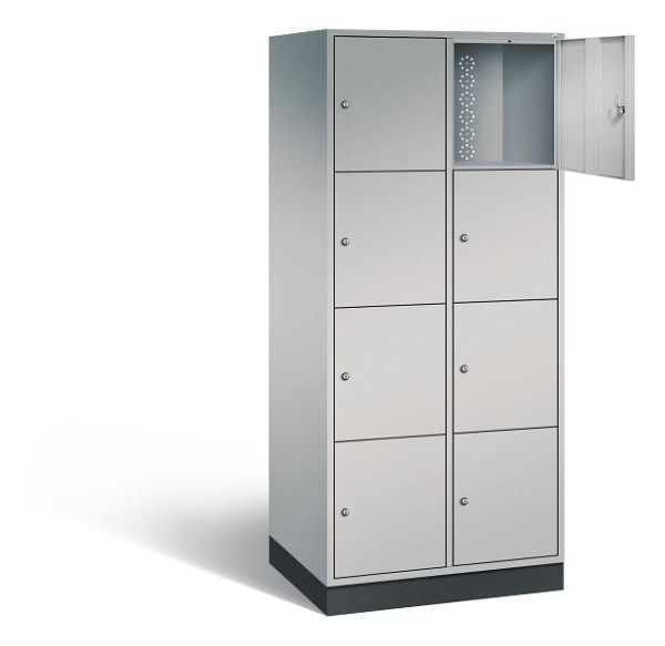 C+P XL lockerkast Intro, H1950xW820xD590mm, kleur: wit aluminium, 8470-203 S10063