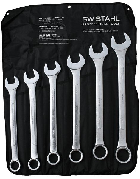 SW-Stahl ringsteeksleutelset, 34-50 mm, extra lang, 6-delig, 00927L