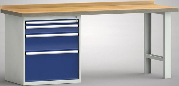 KLW standaard werkbank - 2000 x 700 x 840 mm L x D x H, WS523N-2000M40-E7020