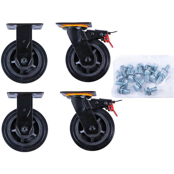 KS Tools rollenset voor werkplaatswagen P45 met schroeven, 873.7014-R013P