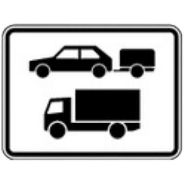 Stein HGS HGS Alleen auto's met aanhangwagen en motorvoertuigen met een toegestane totale massa van meer dan 3,5 ton... nr. 1048-20, 450x600 mm /RA2/vlakke vorm 3 mm, 1048-20-223
