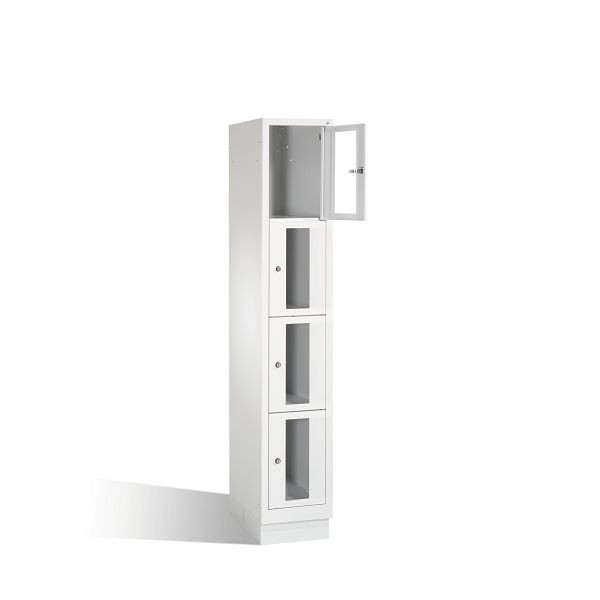C+P lockerkast Classic, H1800xB320xD500mm, kleur: lichtgrijs, 8020A104 S10000