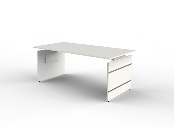 Kerkmann in hoogte verstelbaar zijbureau, vorm 4, B 1800 x D 800 x H 680-760 mm, wit, 114416.1