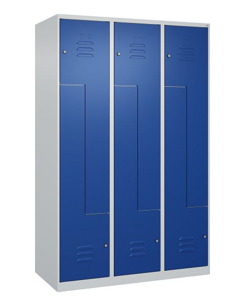 C+P Z-Spind Classic PLUS, 6 Abteile, 1850x1200x500mm, 7035/5010, Zylinderschlösser, 080003-326 S10018