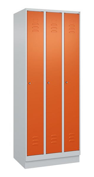 C+P luierkluis Classic PLUS, onderbouw, 3 vakken, 1950x750x500mm, 7035/2004, cilindersloten, 080020-39 S10032