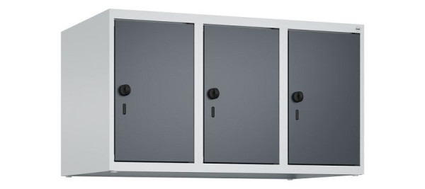 C+P kastopzet Classic PLUS, bovenkast, 7035/7016, veiligheidsdraaigrendel, 500x900x500mm, 3 vakken, 080090-30 S10008