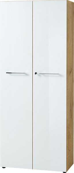 GERMANIA GW-MONTERIA archiefkast 4204 wit / Navarra eiken imitatie, hoogte 196 cm, 4204-242