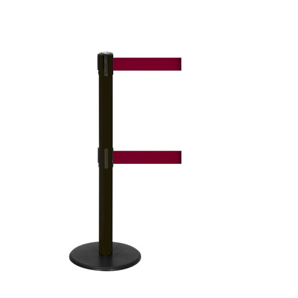 Stein HGS HGS personengeleidingssysteem -P-Line Duo-, zwart, bordeaux, met riemeindstuk (standaard), riemlengte: 2 x 2,3 m, 36401-1402