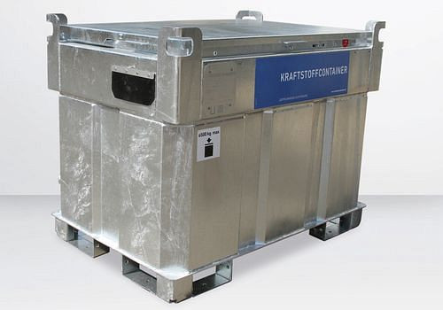 DENIOS Mobile Dieseltankanlage KI-D, doppelwandig, 330 Liter, mit 12/24V-Pumpe, 278992