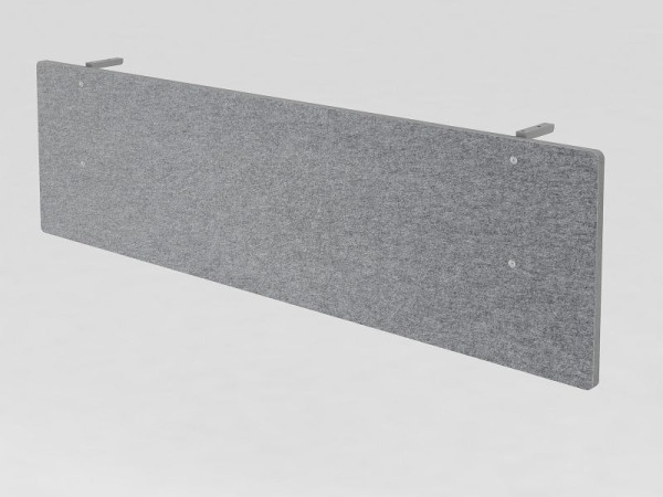 Hammerbacher kniegedeeltepaneel met beugel, geluidsisolatie voor 180 tafel, grijs, gemaakt van akoestisch materiaal, geluidsisolatieklasse C, VSIA18/5