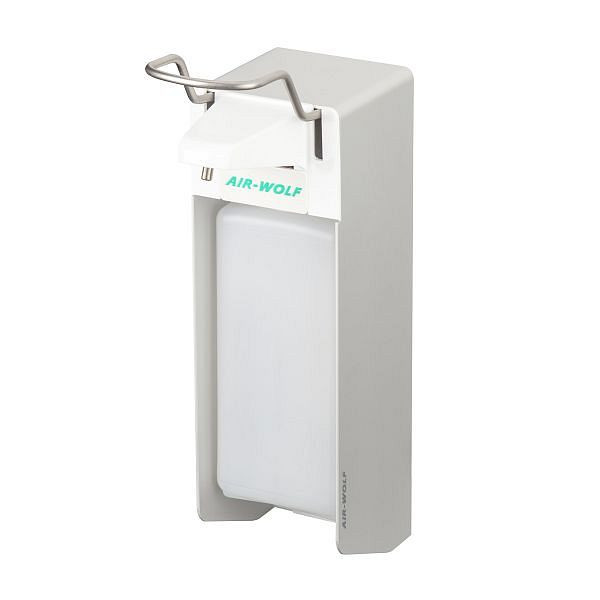 Air Wolf desinfectiemiddel- en zeepdispenser, Omicron II-serie, H x B x D: 330 x 95 x 168 mm, geanodiseerd aluminium, WH kunststof, 35-450