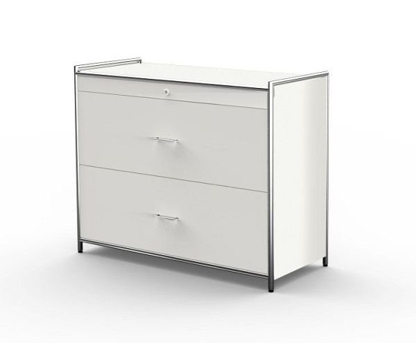 Kerkmann hangmapkast met 2 laden, Artline, B 1000 x D 470 x H 800 mm, wit, 13759110