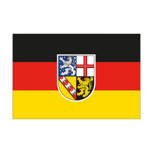 Stein HGS HGS Staatsvlag Saarland, 120 x 200 cm (liggend formaat), met touw en lus, FlagTop 160 g/m², voor vlaggenmasten 7 m, zonder ajourzoom, 26511