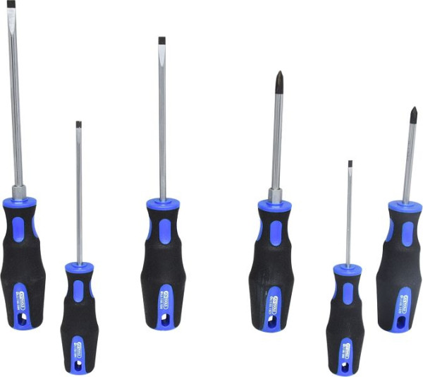 KS Tools ERGOTORQUEplus schroevendraaierset, 6-delig gleuf, PH, 159.0010