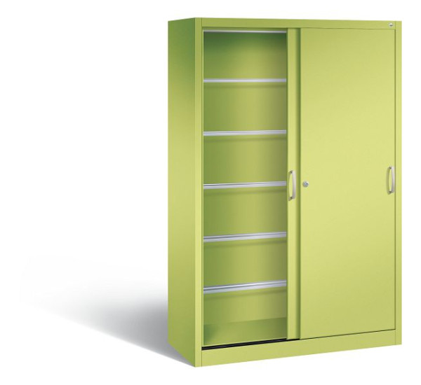 C+P schuifdeurkast Acurado, H1950xB1200xD500mm, kleur: Viridin groen / Viridin groen, beugelgreep, 2050-60 S10025