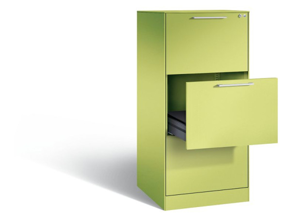 C+P archiefkast Asisto, H1310xB562xD600mm, kleur: Viridin groen / Viridin groen, beugelgreep, 146224-322 S10049