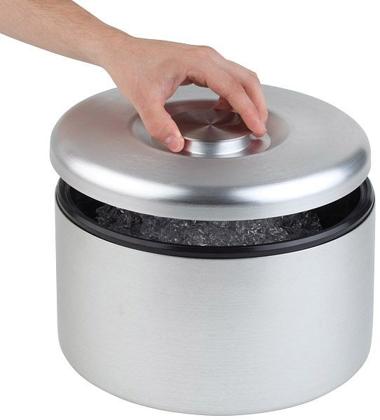 APS ijsbox, Ø 27 cm, hoogte: 20 cm, 8 liter, van geanodiseerd aluminium, binnencontainer van PS, 36037