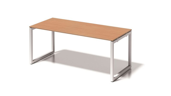 Bisley Cito bureau, 730 mm vaste hoogte O-frame, H 19 x B 1800 x D 800 mm, beuken/verkeerswit, DOF1808BC396