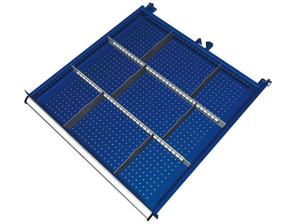 KLW scheidingsmateriaalset voor lades vakhoogte 50 mm in SGB kast, kastmaat 725 x 750 mm B x D, SGB-B02-032