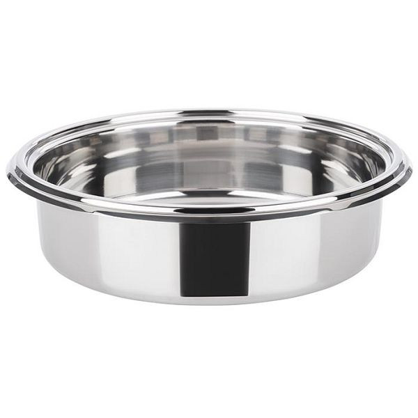 APS voedselcontainer, enkel, Ø 30,5 cm, hoogte: 8 cm, roestvrij staal, hoogglans gepolijst, 4 liter, geschikt voor APS nr. 12330, 12329
