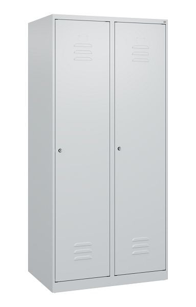 C+P luierkluis Classic PLUS met middenwand, 2 vakken, 1700x800x500mm, 7035/7035, cilindersloten, 0800007-22F S10021