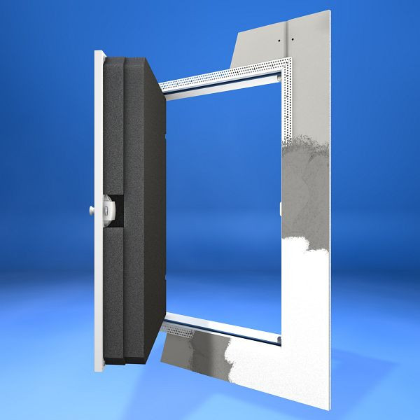 Wellhöfer kniewanddeur gelijk met de wand met PushLock-sluiting en thermische isolatie 4D, wandopening 60 x 80 cm, 508