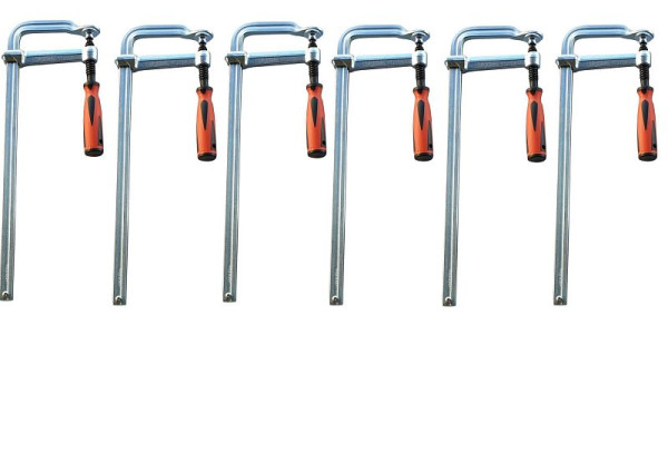 VaGo-Tools professionele geheel stalen lijmtang 500 x 120 mm tafelklemklemmen, VE: 6 stuks, 260-500x6_pv