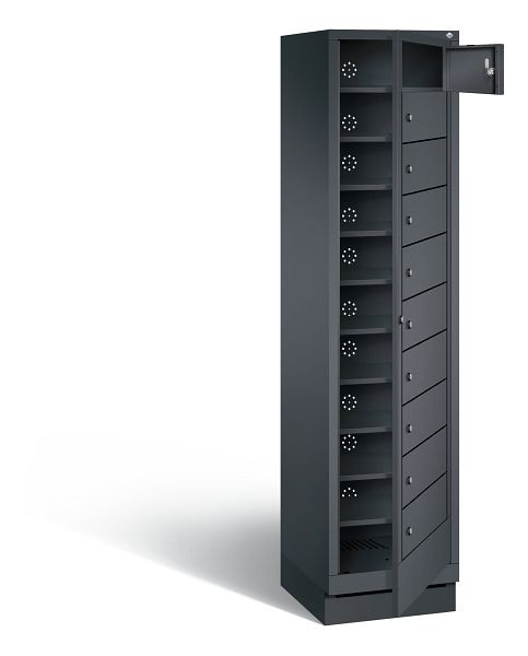 C+P wasautomaat Evolo, H1800xB420xD500mm, kleur: zwartgrijs, 48160-110 S10009