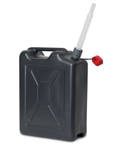 DENIOS veiligheidsjerrycan van kunststof, inhoud 20 liter, zwart, 228-637