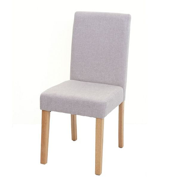 Mendler eetkamerstoel Littau, keukenstoel, stof/textiel, creme-beige, lichte poten, 74553