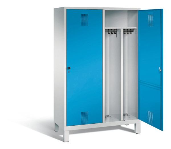 C+P zwart wit kastje Evolo, H1850xW1190xD500mm, kleur: lichtgrijs/lichtblauw, 48210-40 S10007