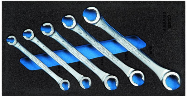 GEDORE CT-inzet met assortiment, dubbele ringsleutelset, open CT, 2309068