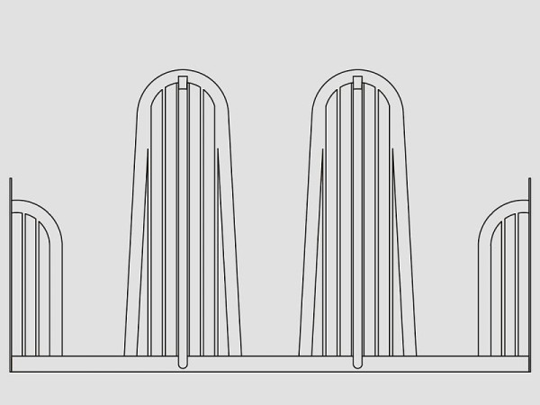Growi paardenvoerhek segment, voor vierkant rek "CF-Line Plus" 2 m, 10053001