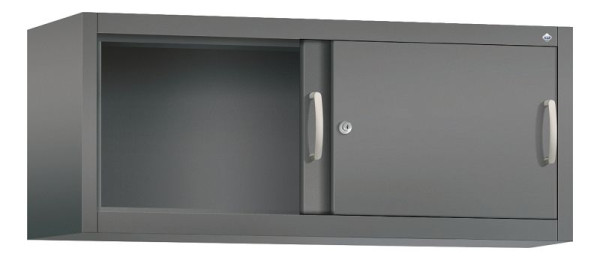 C+P bovenkast Acurado, H500xB1200xD400mm, kleur: vulkaangrijs / vulkaangrijs, beugelgreep, 1 niveau, 2044-00 S10061